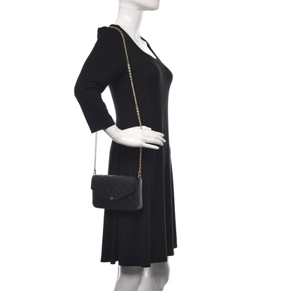 Louis Vuitton Empreinte Pochette Felicie Chain Wallet Black 2 of 10