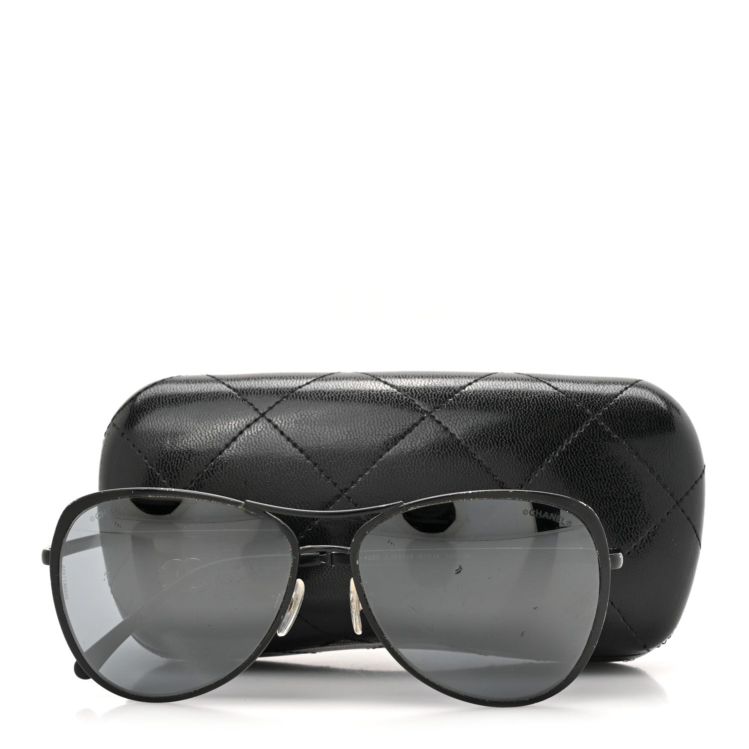 Chanel Pilot Summer Aviator Sunglasses 4223 Black 8 of 8