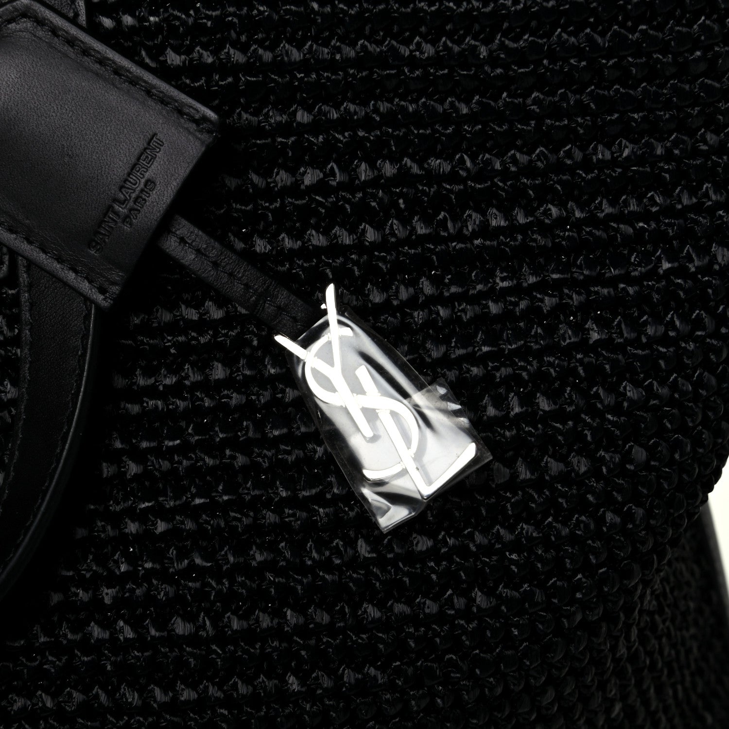 Saint Laurent Raffia Tote Black 6 of 7