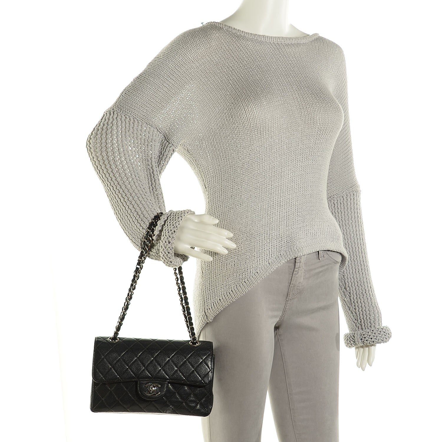 Chanel Caviar Quilted Small Double Flap Black 2 of 8