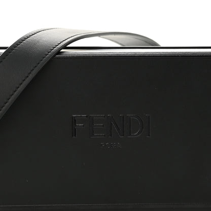 Fendi Vitello Grace Light Logo Horizontal Box Crossbody Bag Black 9 of 11