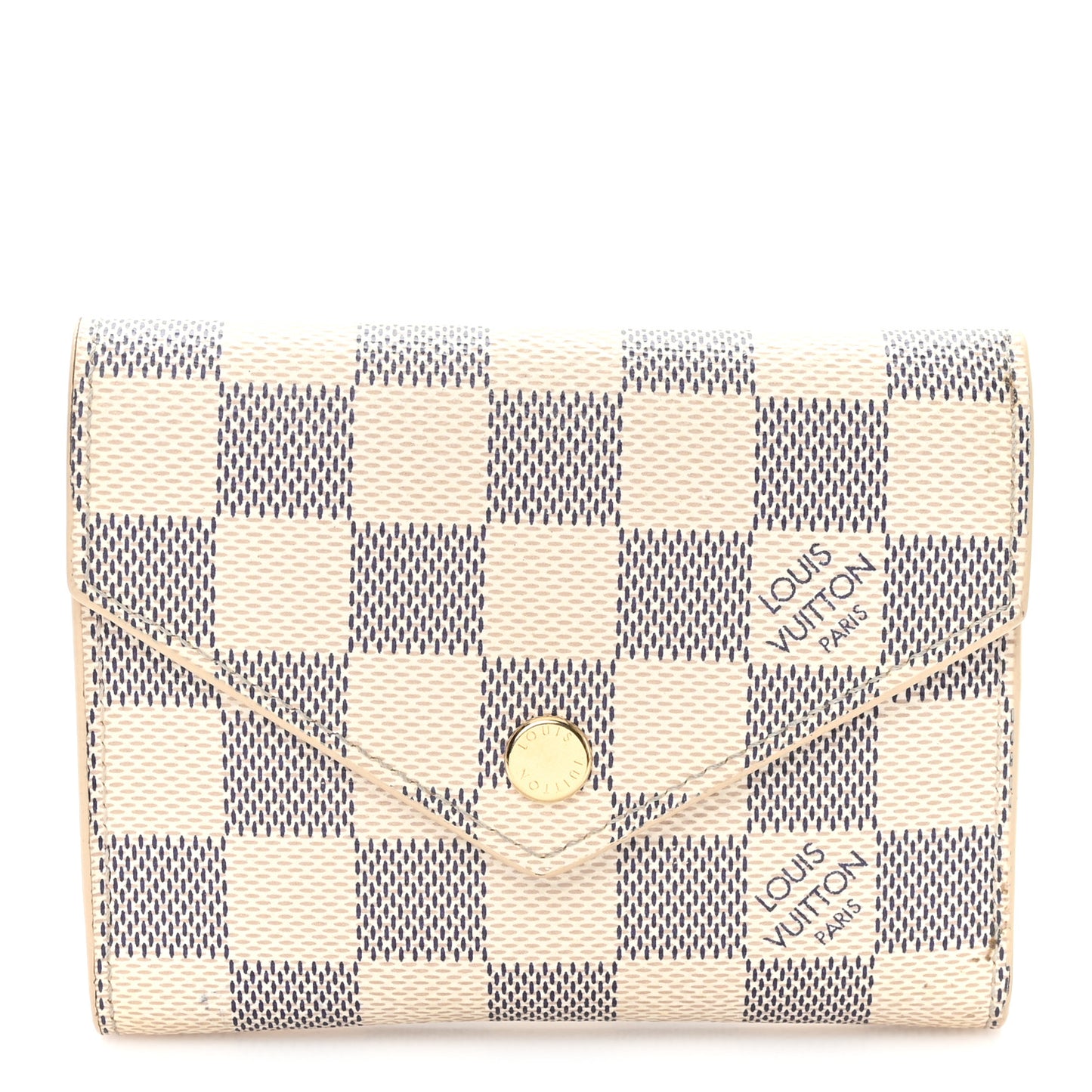Damier Azur Victorine Wallet Rose Ballerine