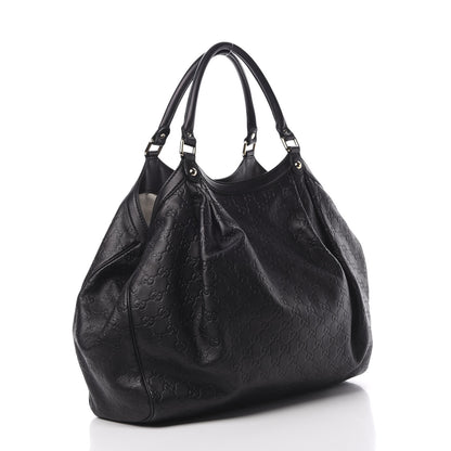 Gucci Guccissima Large Sukey Tote Black 3 of 13