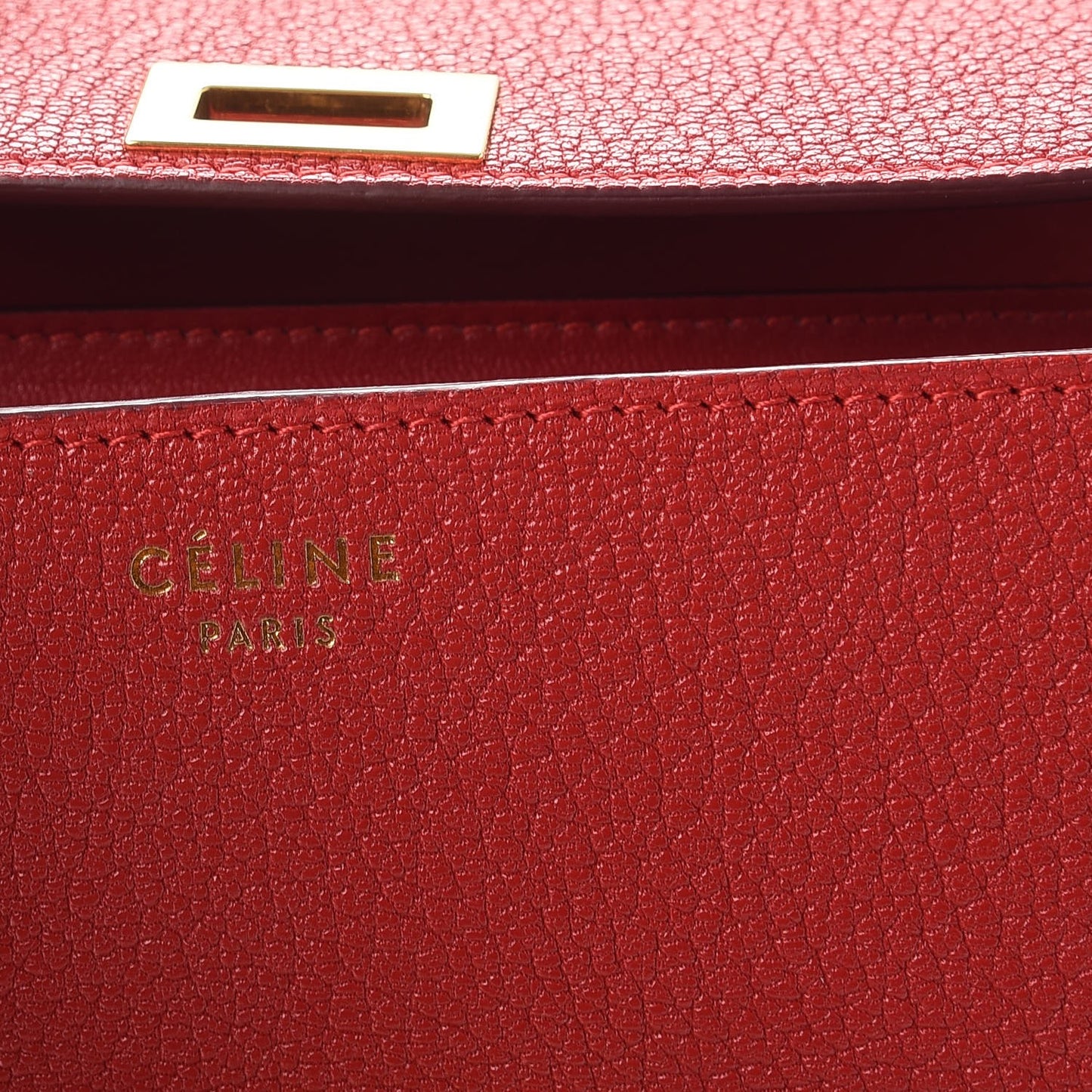 Goatskin Medium Classic Box Flap Bag Carmin