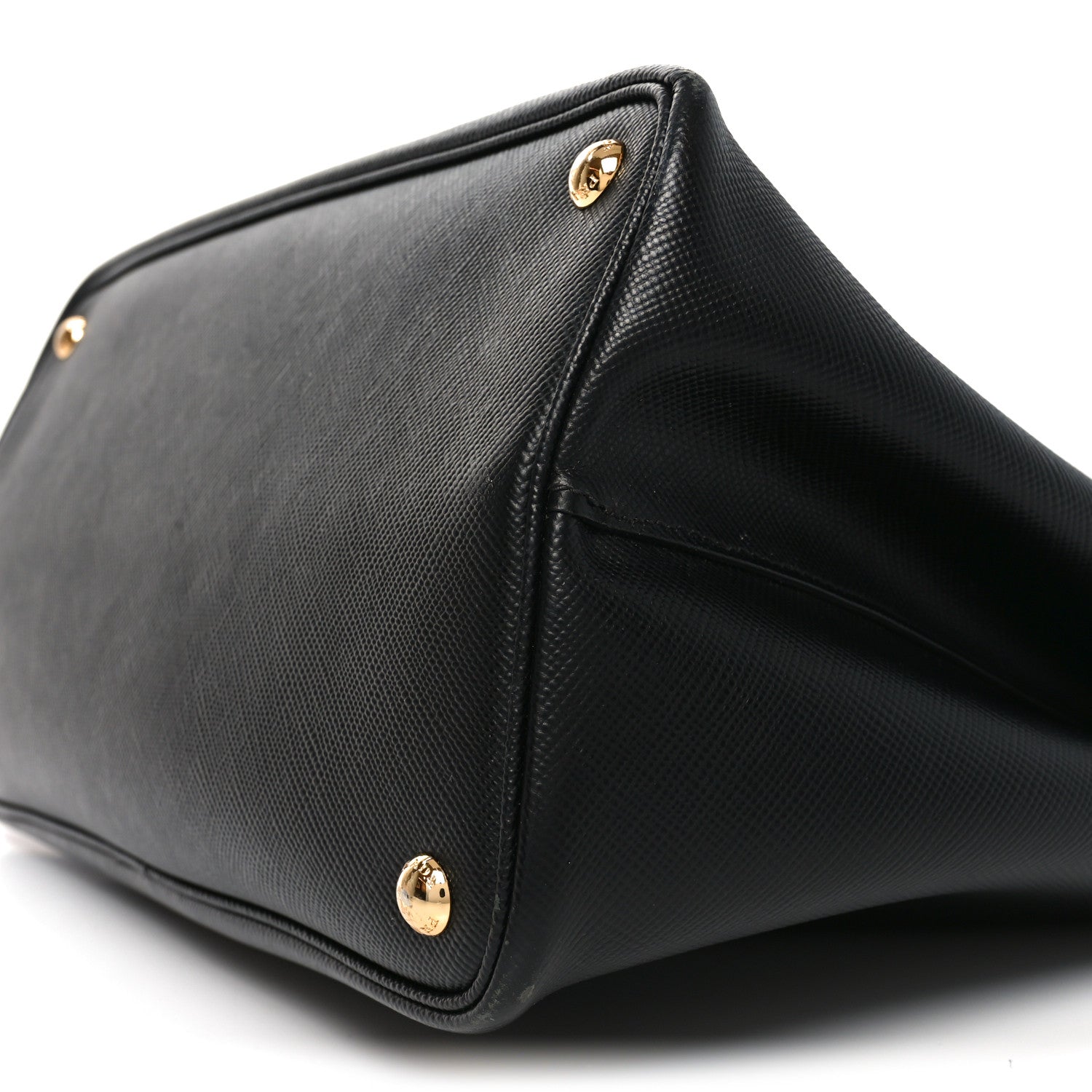 Prada Saffiano Cuir Large Double Bag Black Fuoco 9 of 9