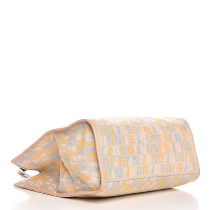 Fendi Zucchino Vitello Shopping Tote Beige Pastel Cipria 4 of 13