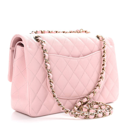 Chanel Caviar Quilted Medium Double Flap Light Pink 3 of 11