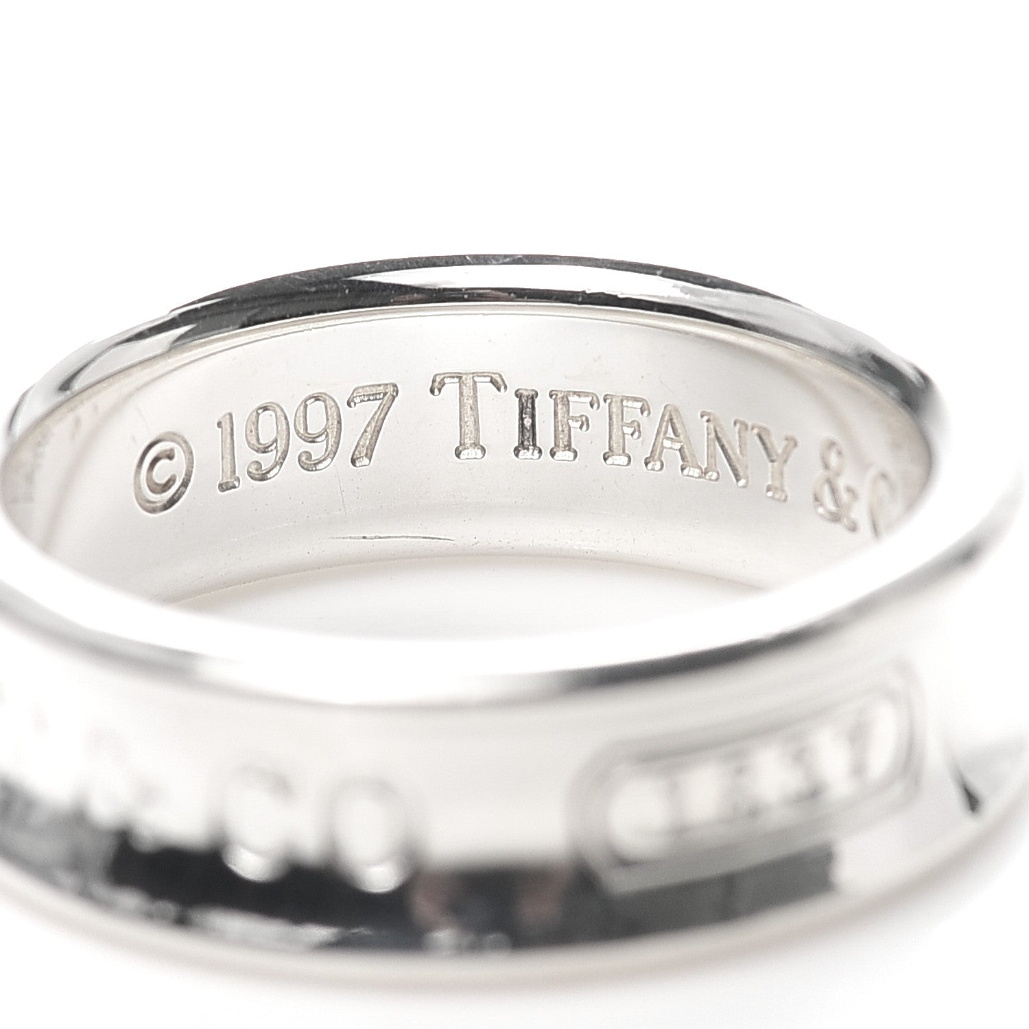 Tiffany Sterling Silver 1837 Band Ring 54 7 4 of 5