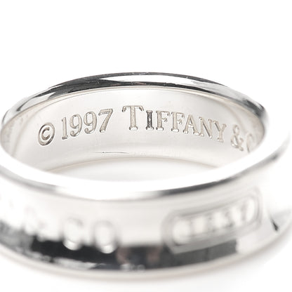 Tiffany Sterling Silver 1837 Band Ring 54 7 4 of 5