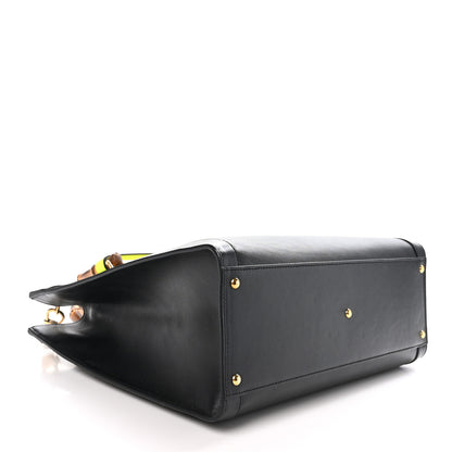 Gucci Calfskin Medium Diana Tote Bag Black Yellow Fluo 4 of 11