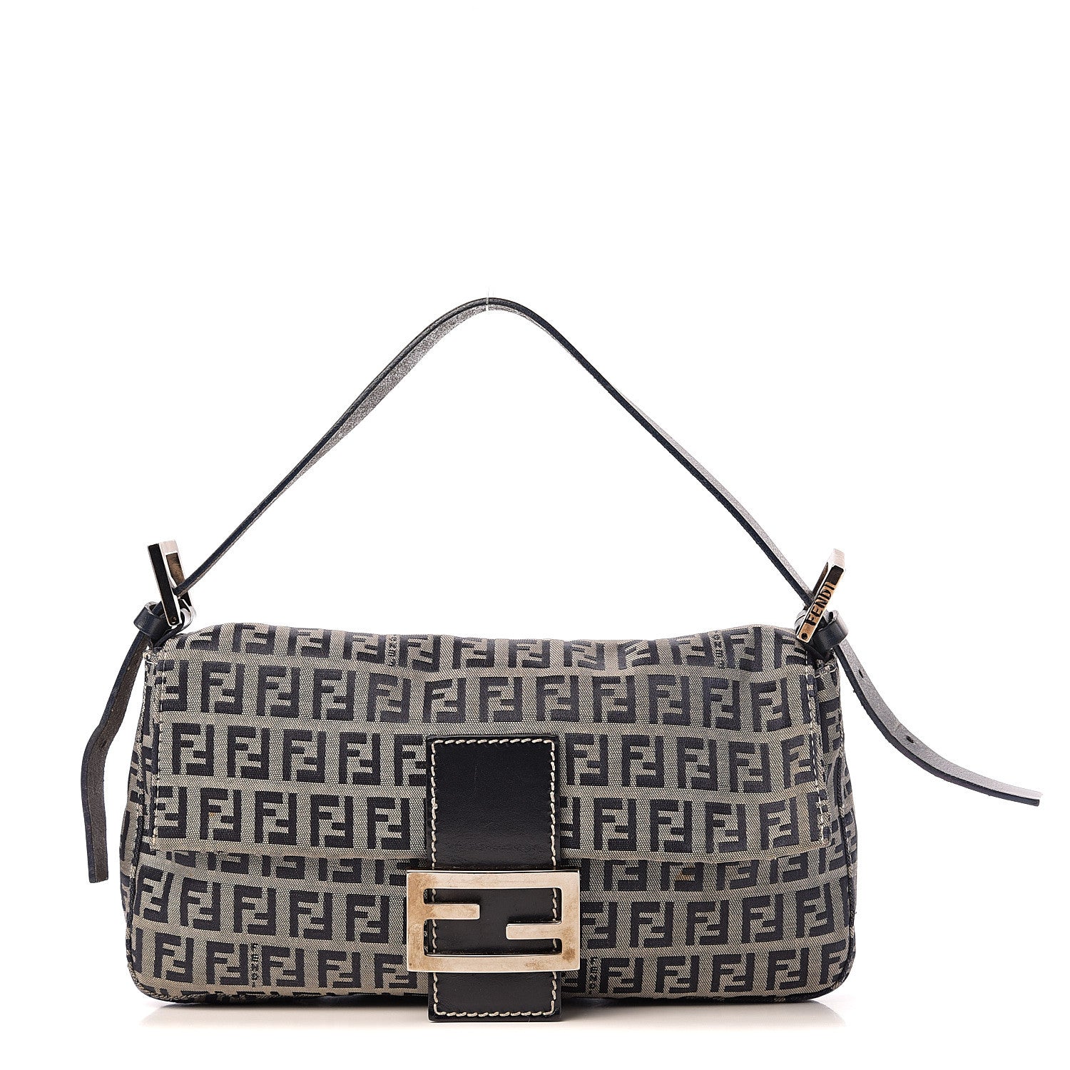 Fendi Zucchino Baguette Navy 1 of 8