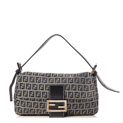 Fendi Zucchino Baguette Navy 1 of 8
