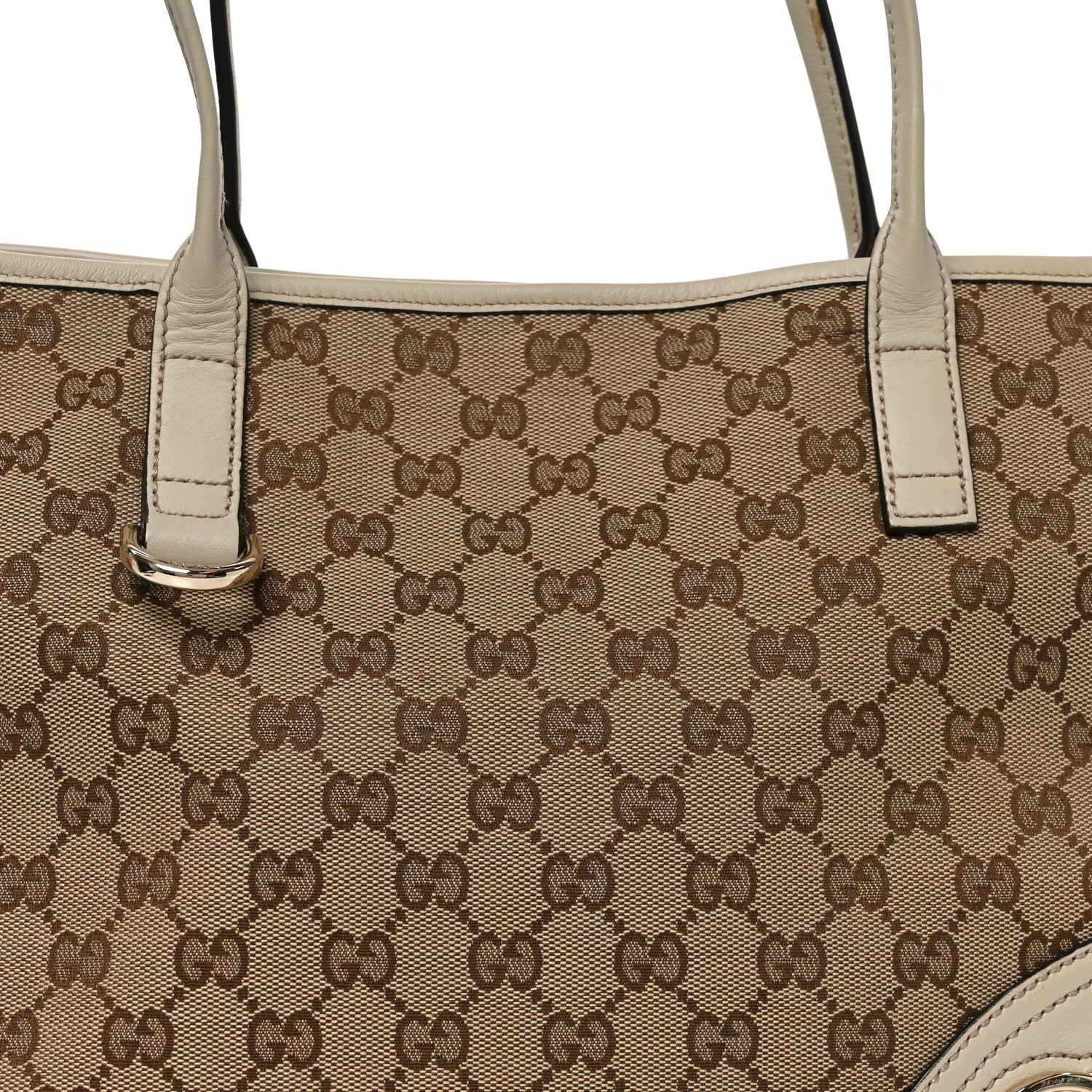 Gucci Monogram Medium New Britt Tote Off White 8 of 10