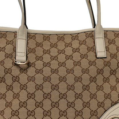 Gucci Monogram Medium New Britt Tote Off White 8 of 10