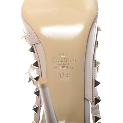 Valentino Garavani Patent Rockstud Ankle Strap Pumps 37.5 Poudre 7 of 10
