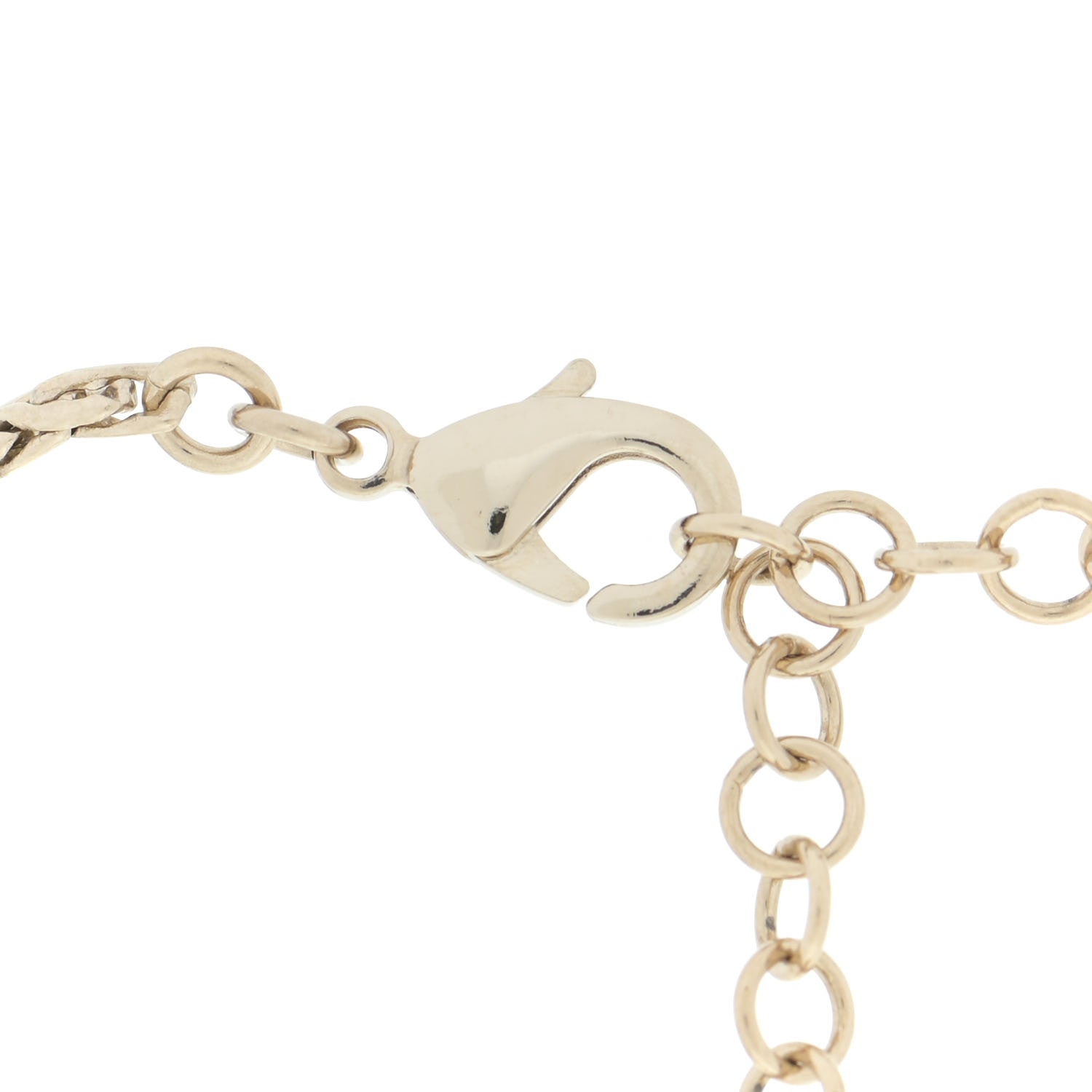 Chanel Pearl Crystal CC Teardrop Braided Necklace Gold 5 of 6