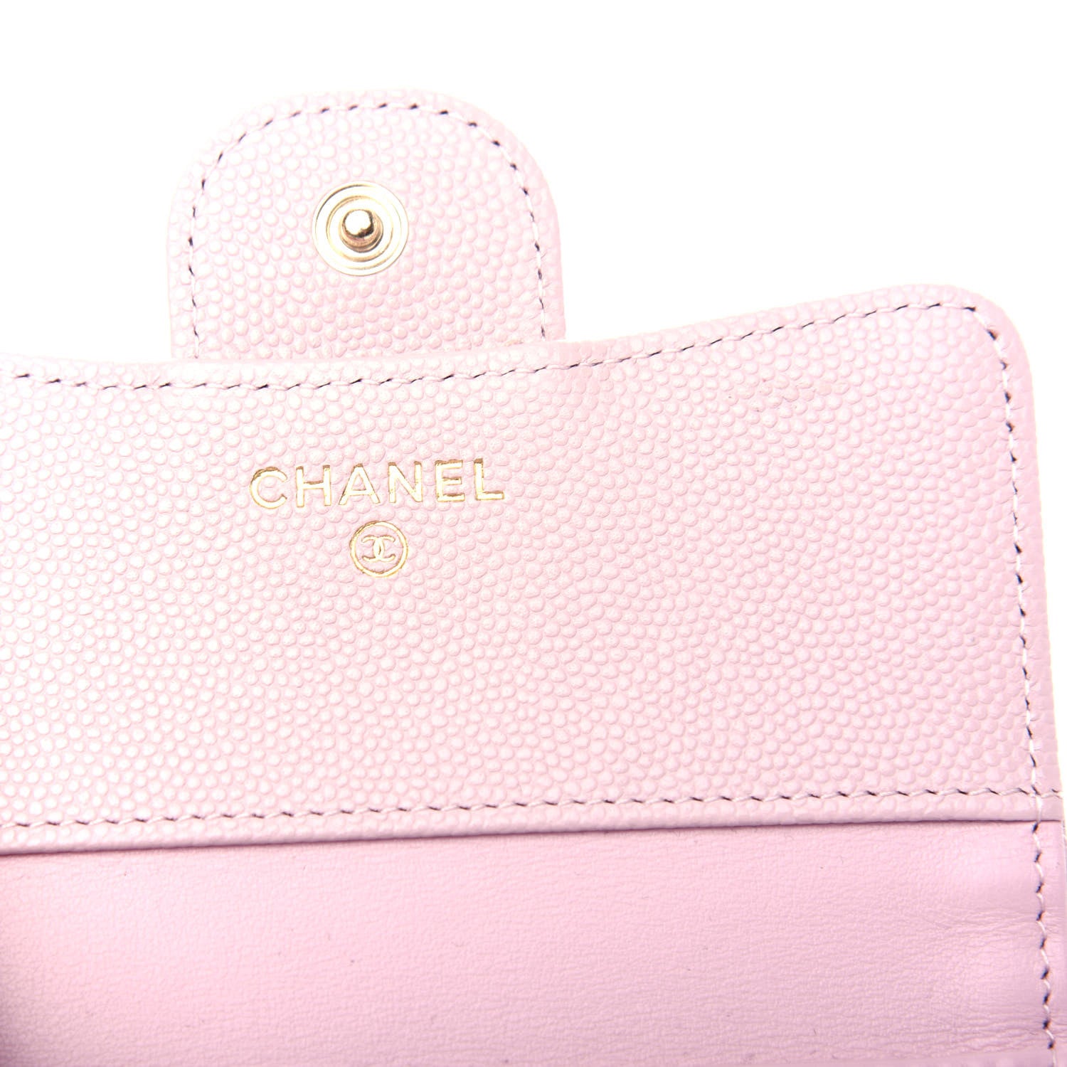 Chanel Caviar Quilted Compact Flap Wallet Light Pink 6 of 9
