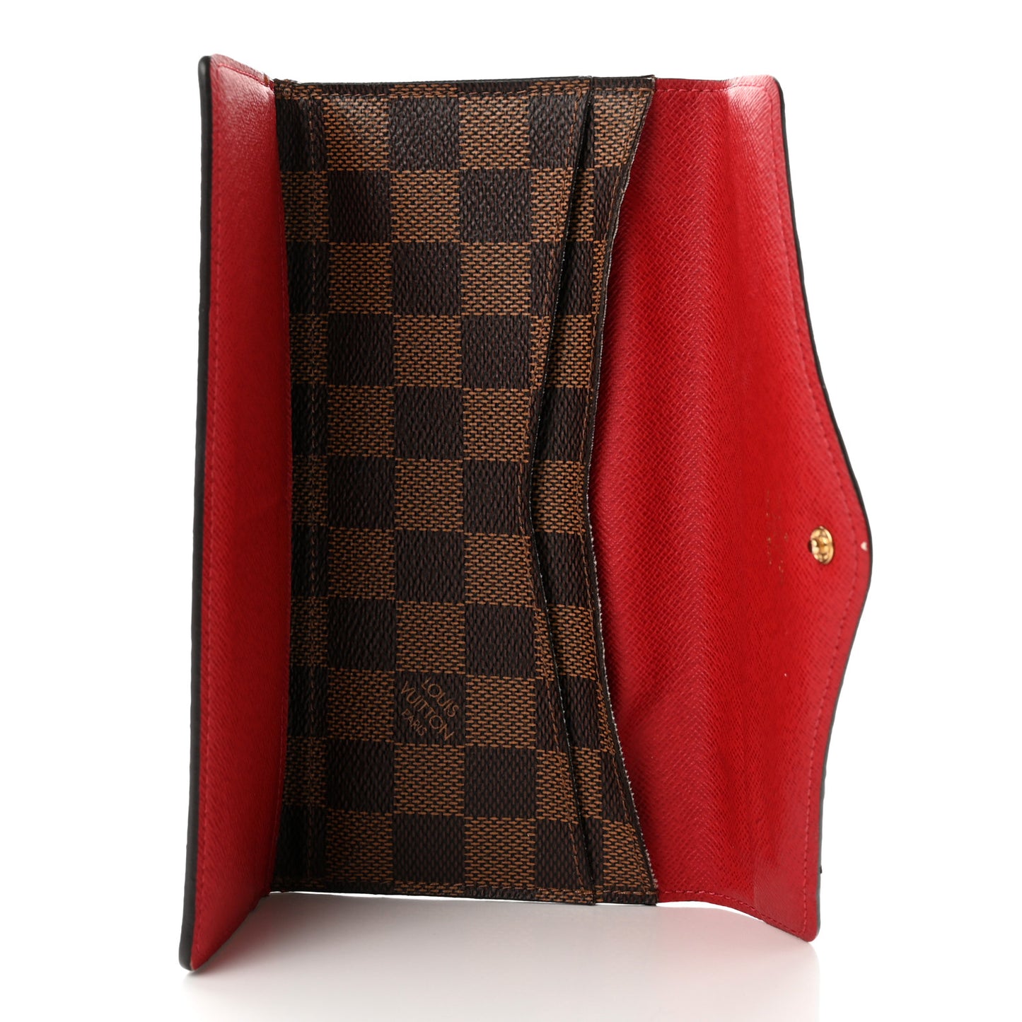 Damier Ebene Josephine Wallet Red