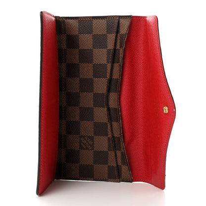 Louis Vuitton Damier Ebene Josephine Wallet Red 5 of 10