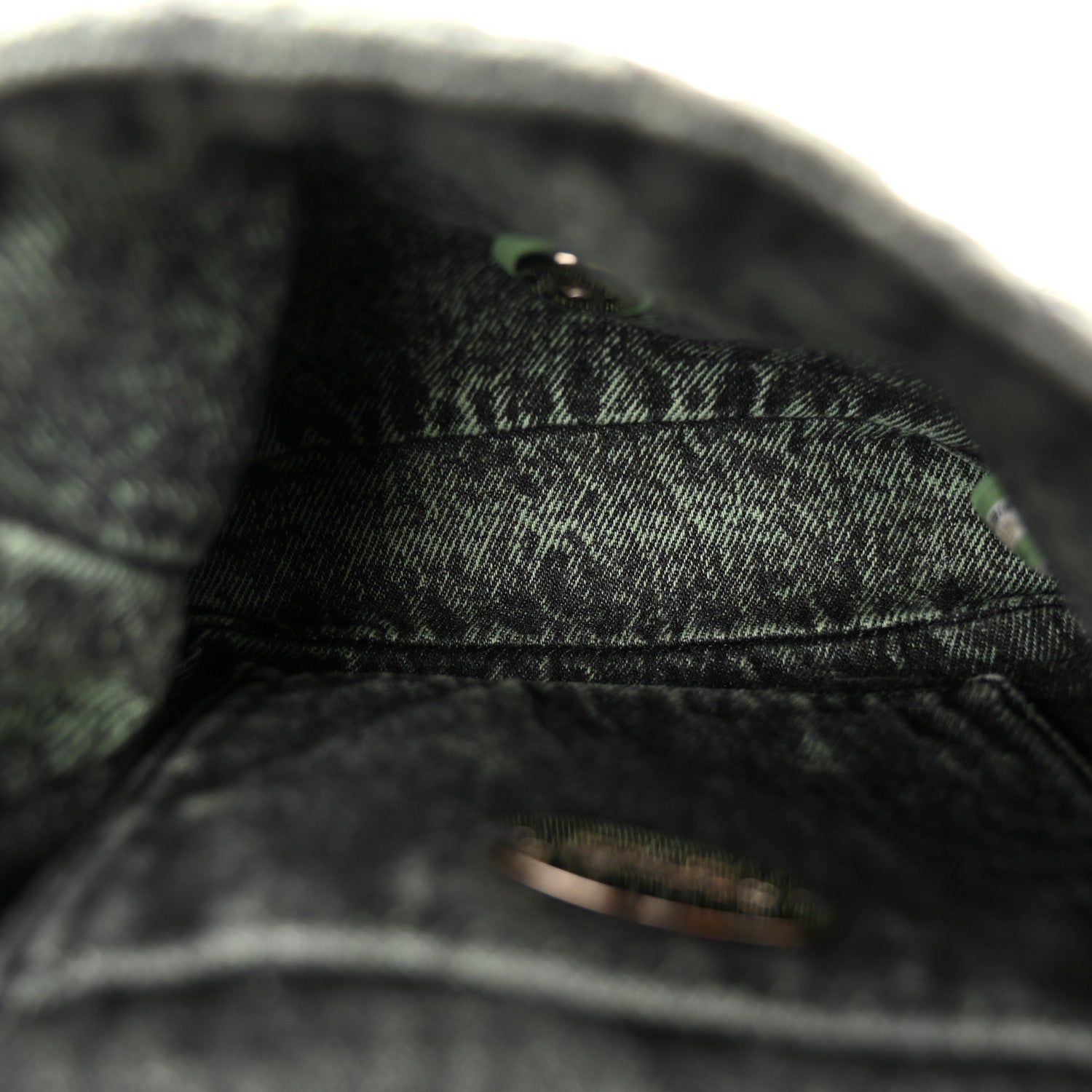 Chanel Washed Denim Quilted Small Denimpression Flap Green Black 5 of 10