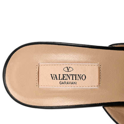 Valentino Garavani Nappa Rose Slide Sandals 40.5 Black 7 of 9