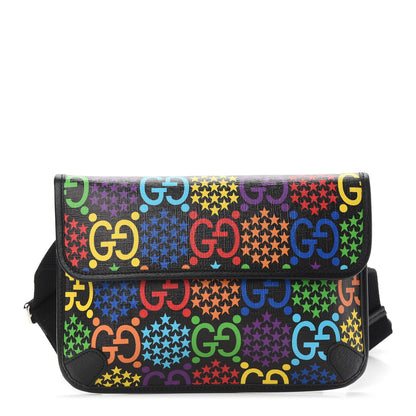 Gucci GG Supreme Monogram Psychedelic Slim Belt Bag Black 1 of 9