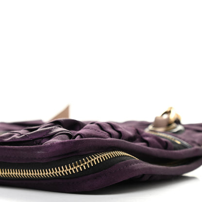 Lanvin Satin Amalia Medium Shoulder Bag Violet 11 of 11