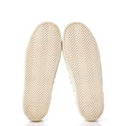 Saint Laurent Calfskin Star Court Sneakers 37.5 White Argent 7 of 11