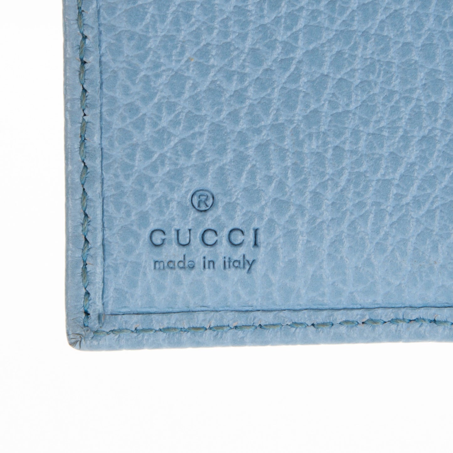 Dollar Calfskin Swing Train Pass Card Case Mineral Blue