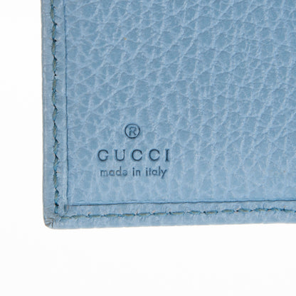 Gucci Dollar Calfskin Swing Train Pass Card Case Mineral Blue 5 of 6