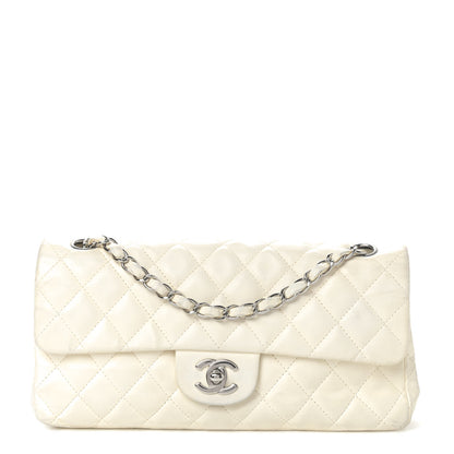 Chanel Lambskin Quilted East West Flap White 1 of 5