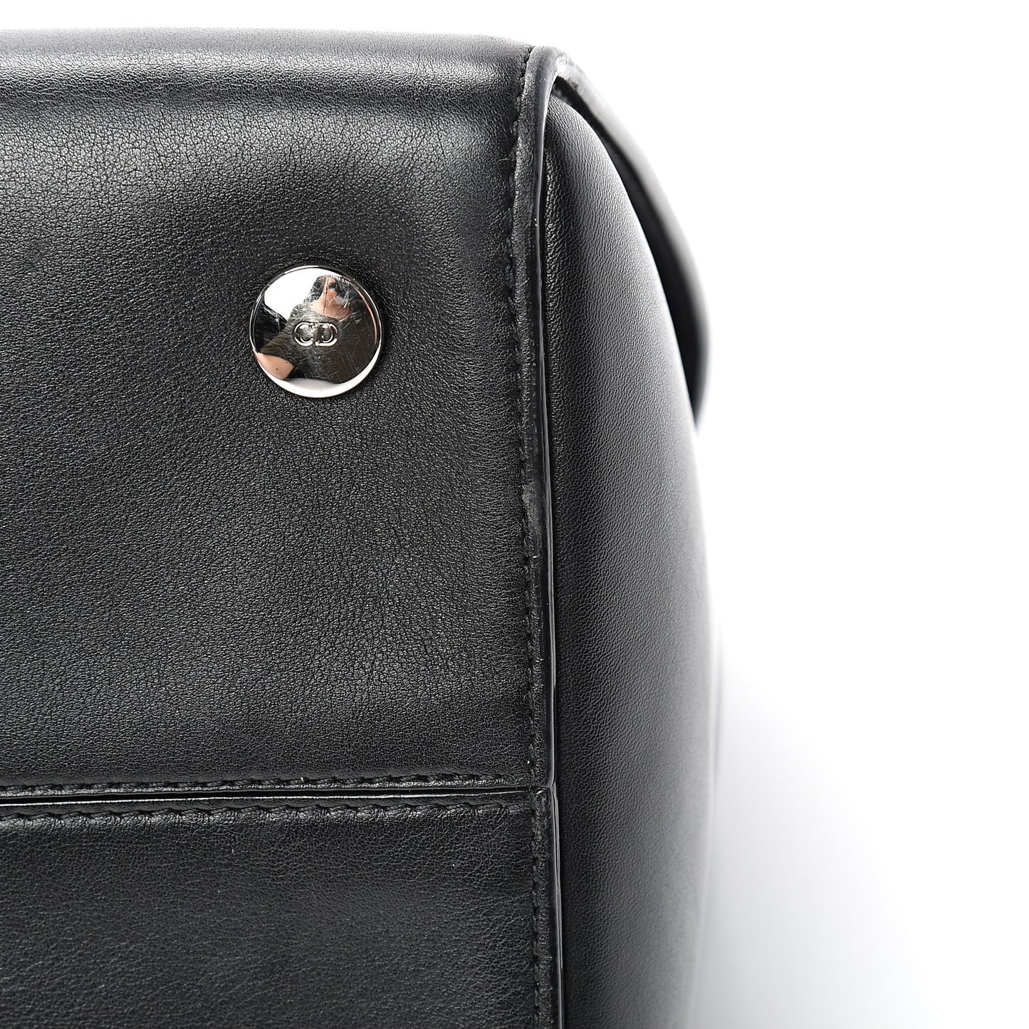 Calfskin Small Addict Shopping Tote Black Pink