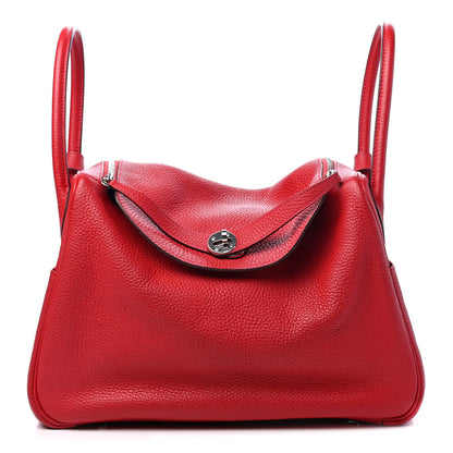 Hermes Taurillon Clemence Lindy 34 Rouge Casaque 1 of 11