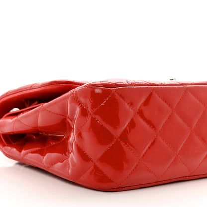 Chanel Patent Quilted Jumbo Double Flap Red 9 of 12