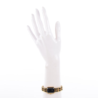 Chanel Stainless Steel Lambskin 20mm Chain Premiere Quartz Watch Gold L 2 of 6