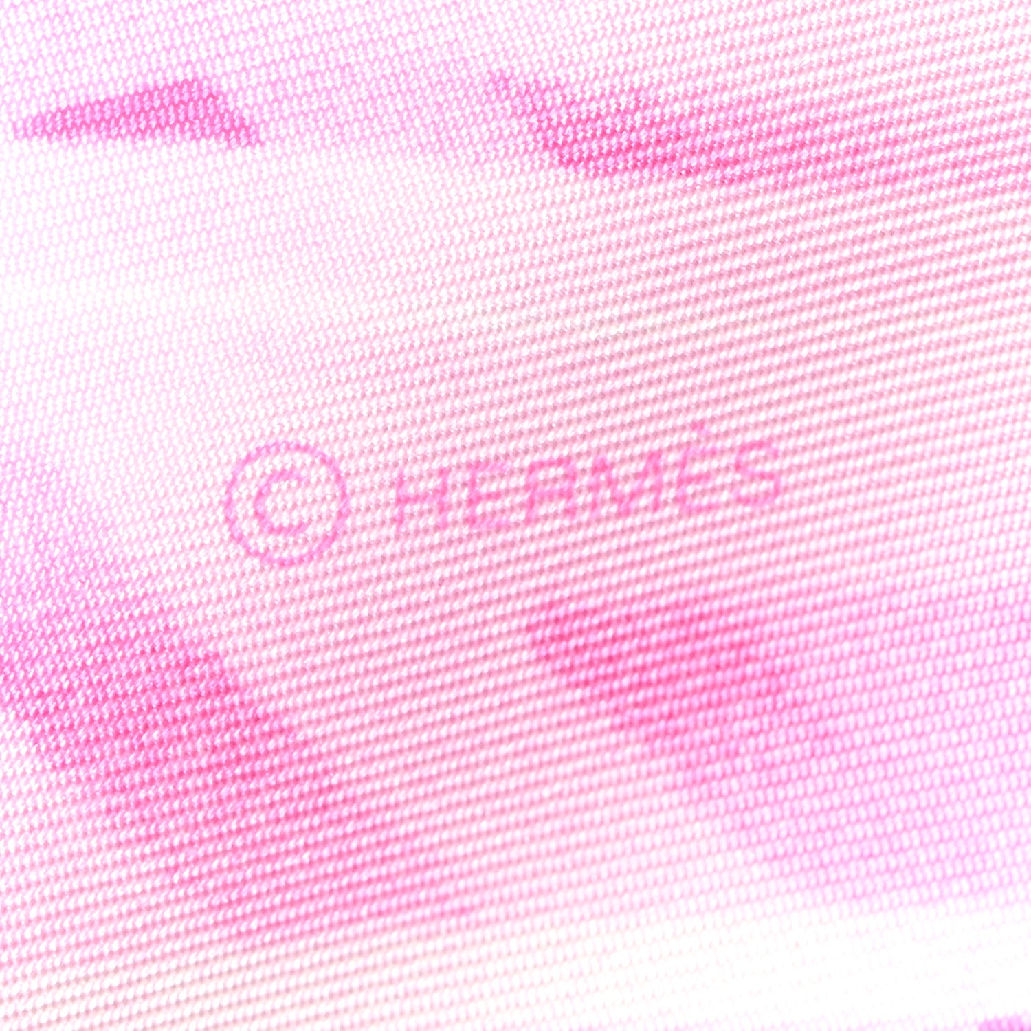 Hermes Silk Please Check In Scarf 90 Rose Vif Rose Bonbon 3 of 5