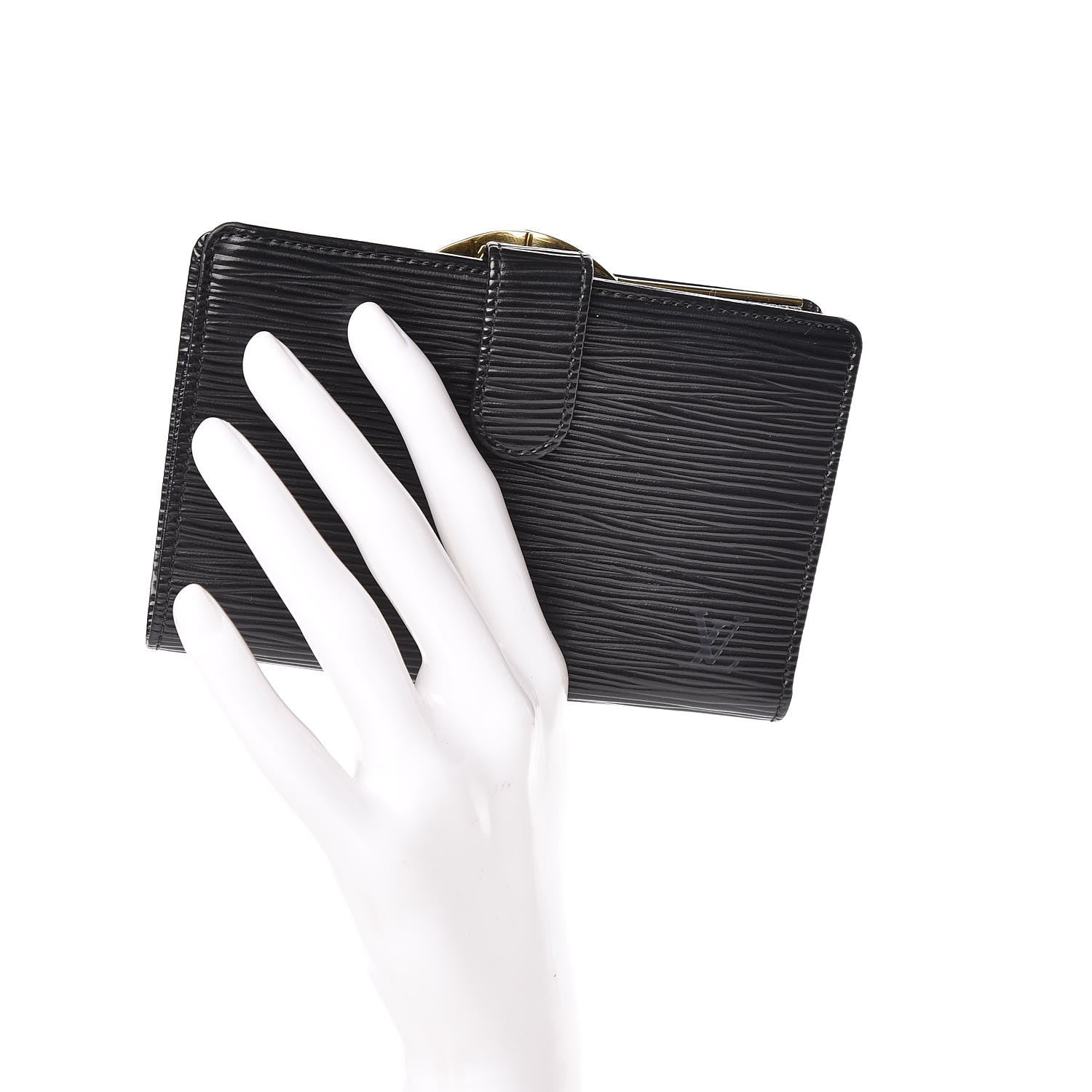 Louis Vuitton Epi French Purse Wallet Black 2 of 9