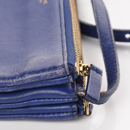 Celine Lambskin Small Trio Crossbody Bag Violet Blue 13 of 15