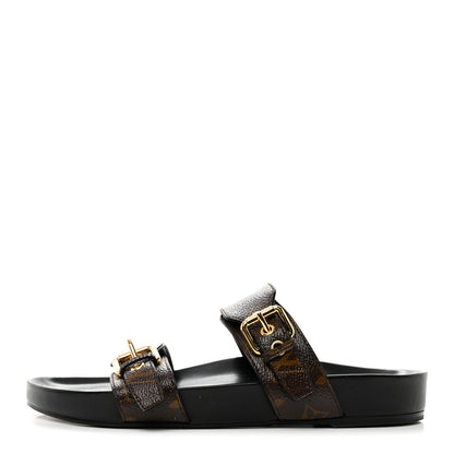 Louis Vuitton Monogram Bom Dia Mule Sandals 40 Black 1 of 8