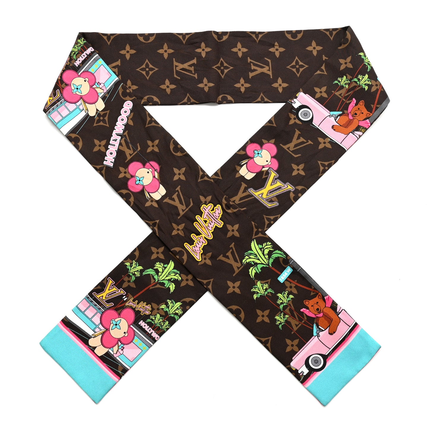 Silk Monogram 2021 Hollywood Christmas Animation Bandeau Marron