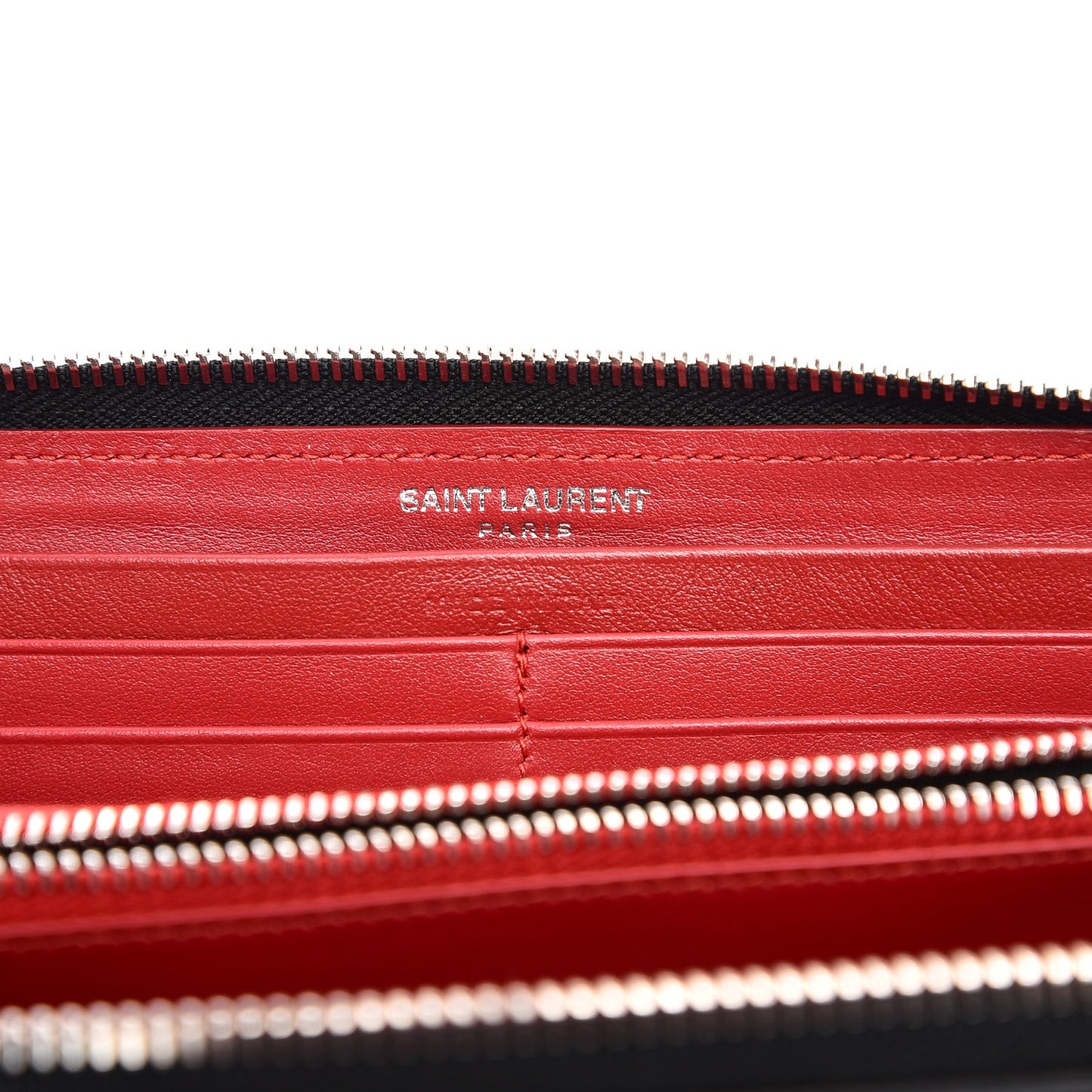 Ribbed Calfskin Opium Monogram Zip Around Wallet Black