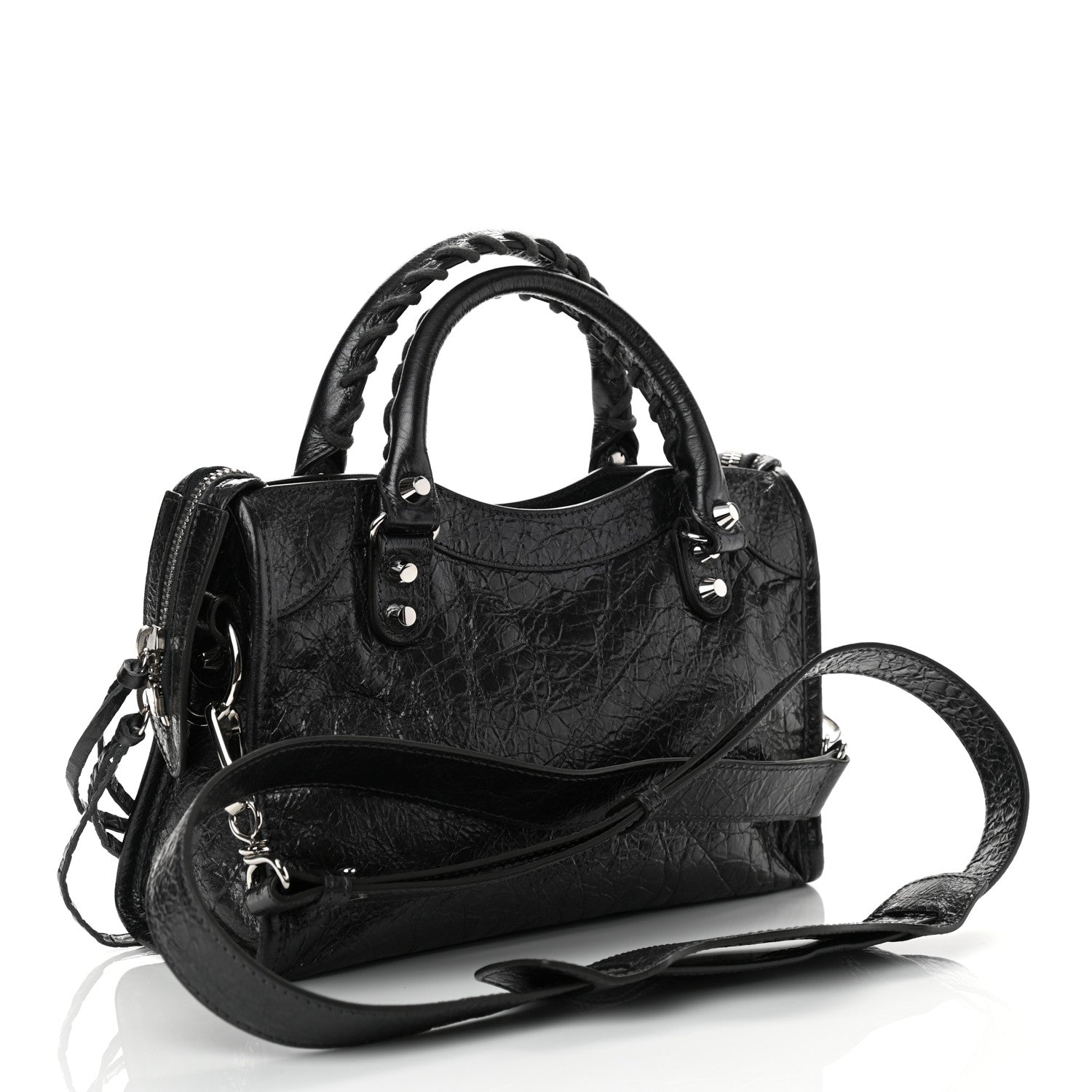 Balenciaga Agneau Classic Silver Hardware Mini City Anthracite 3 of 9