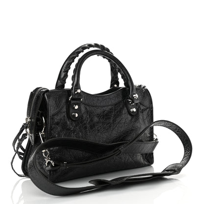 Balenciaga Agneau Classic Silver Hardware Mini City Anthracite 3 of 9