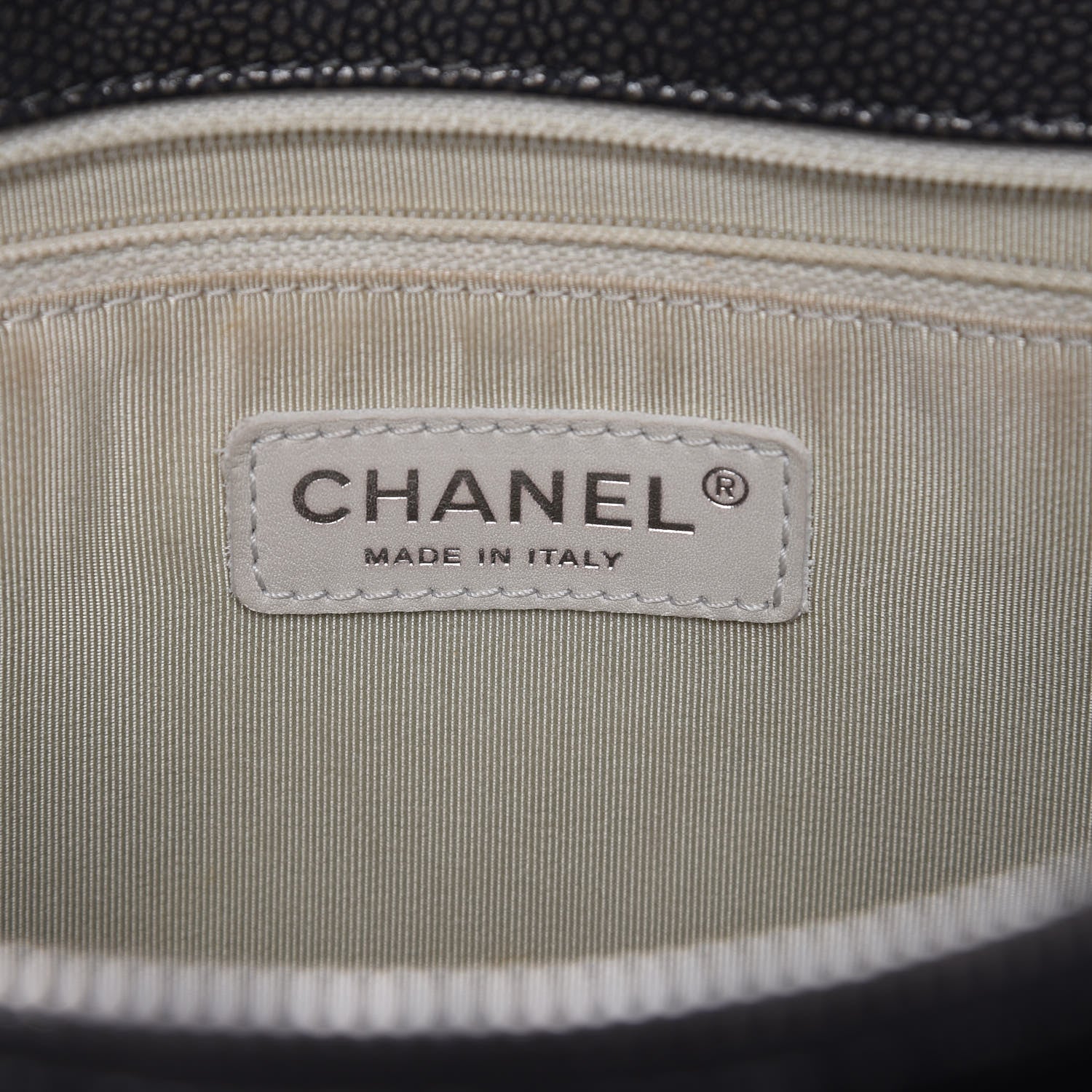 Chanel Metallic Caviar Quilted Grand Shopping Tote GST Dark Silver 6 of 12