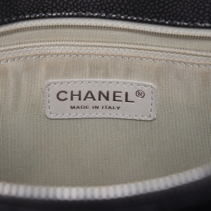 Chanel Metallic Caviar Quilted Grand Shopping Tote GST Dark Silver 6 of 12