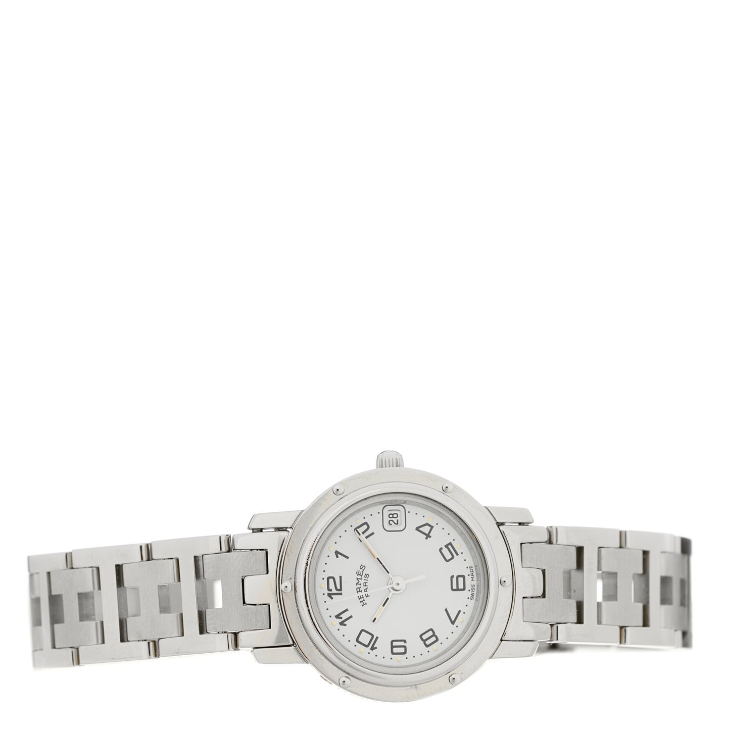 Stainless Steel 24mm Clipper Quartz Watch White