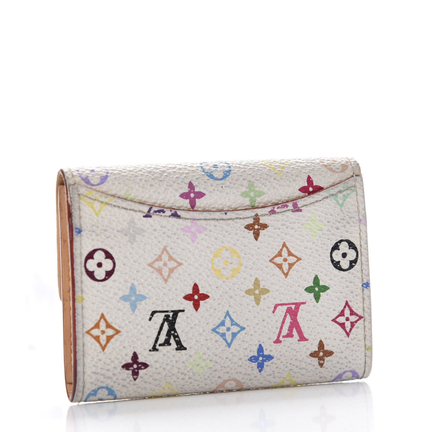 Monogram Multicolor Buisness Card Holder White