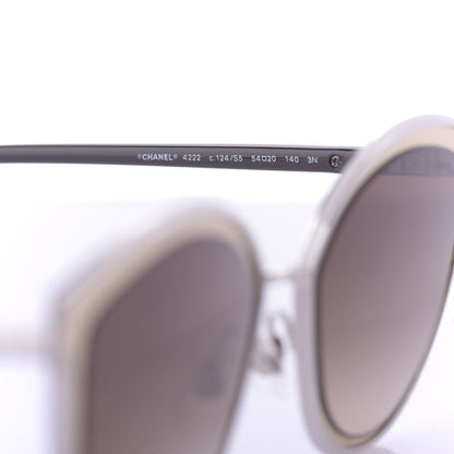 Chanel Metal Cat Eye Sunglasses 4222 Gold 5 of 8
