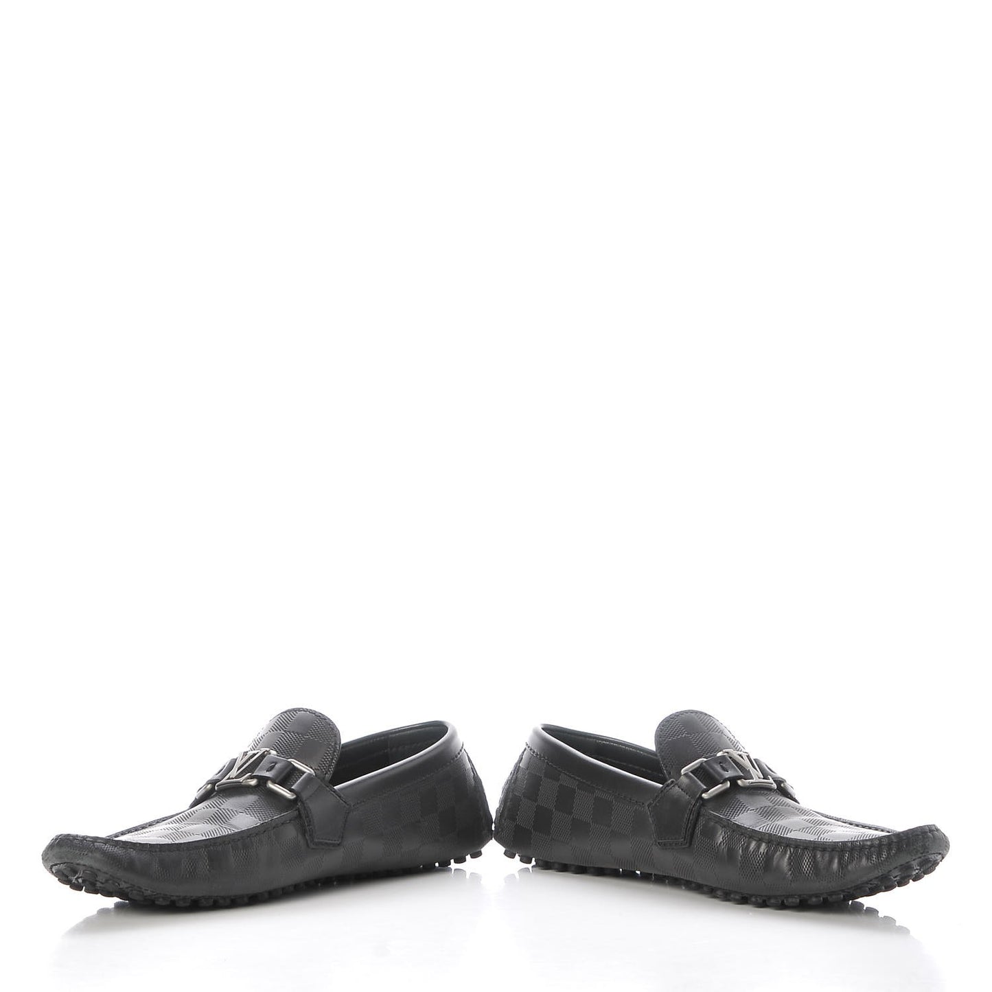 Mens Damier Hockenheim Moccasin Loafers 6 Onyx