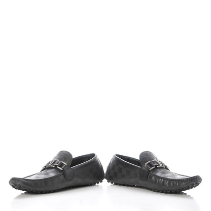 Louis Vuitton Mens Damier Hockenheim Moccasin Loafers 6 Onyx 6 of 13